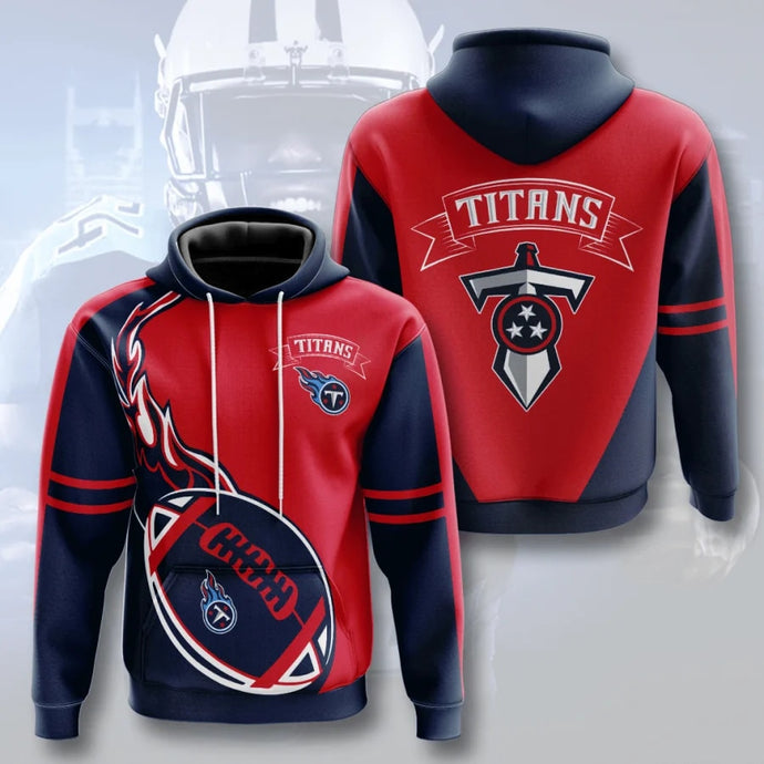 Tennessee Titans Flame Ball 3D Hoodie