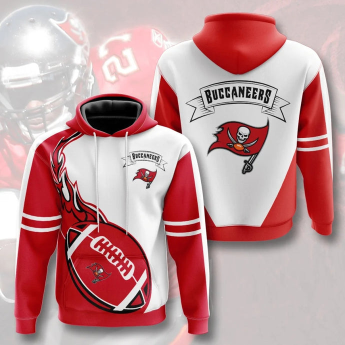 Tampa Bay Buccaneers Flame Ball 3D Hoodie