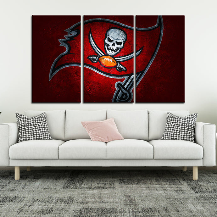 Tampa Bay Buccaneers Stone Look Wall Canvas 2