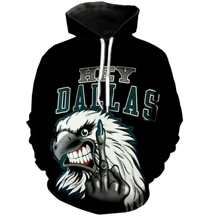 Philadelphia Eagles Hard Reaction 3D Hoodie