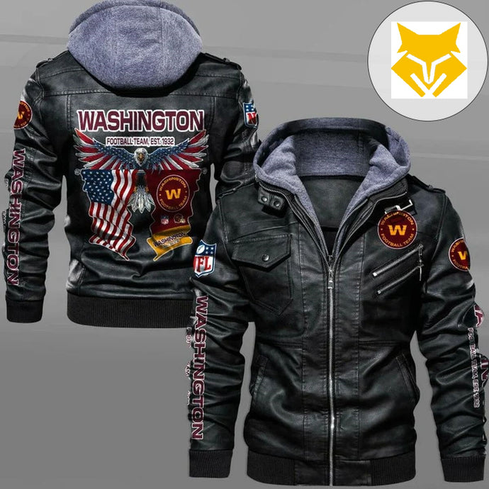 Washington Commanders American Eagle Leather Jacket