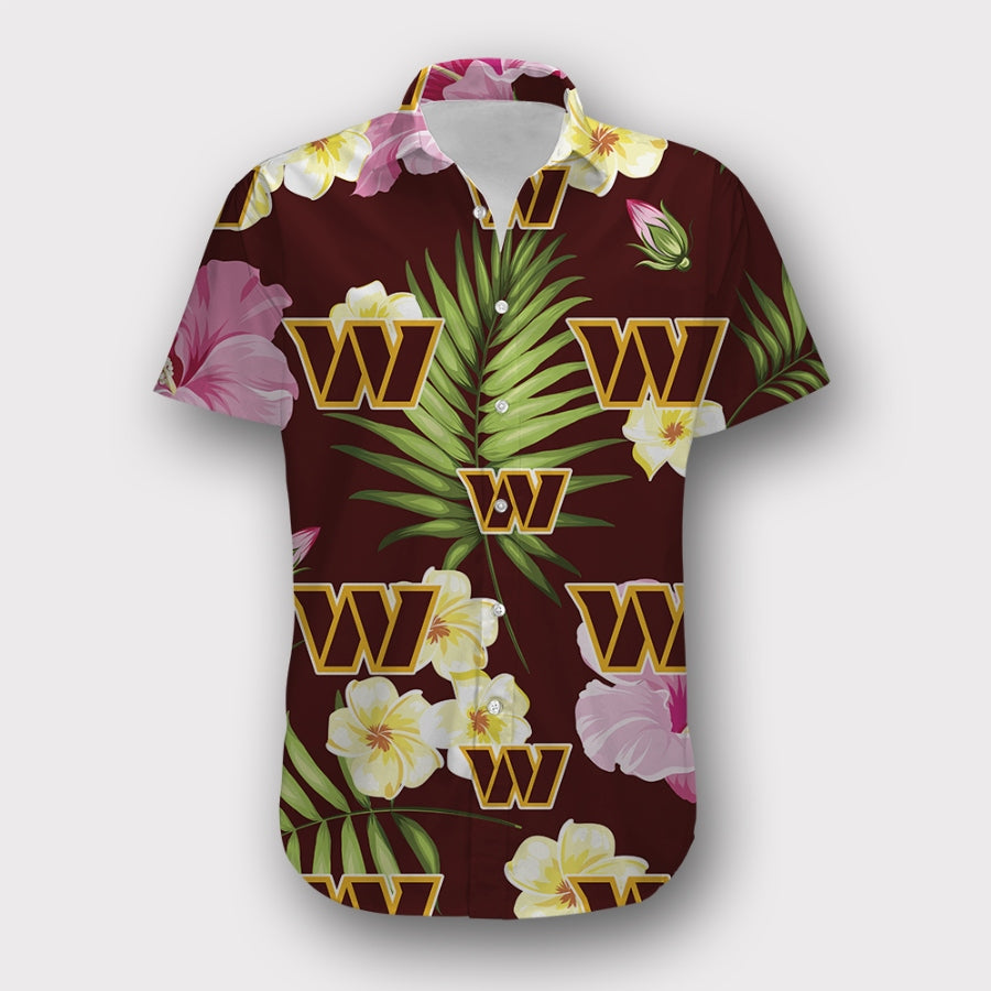 Washington Commanders Summer Floral Shirt