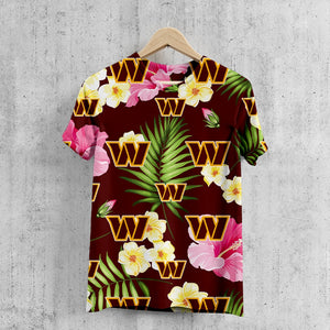Washington Commanders Summer Floral T-Shirt