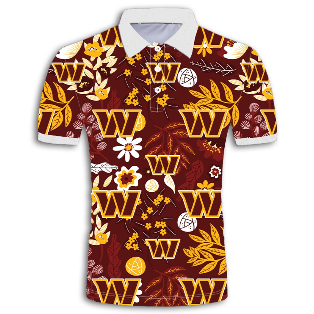 Washington Commanders Aloha Hawaiian Polo Shirt – SportsDexter