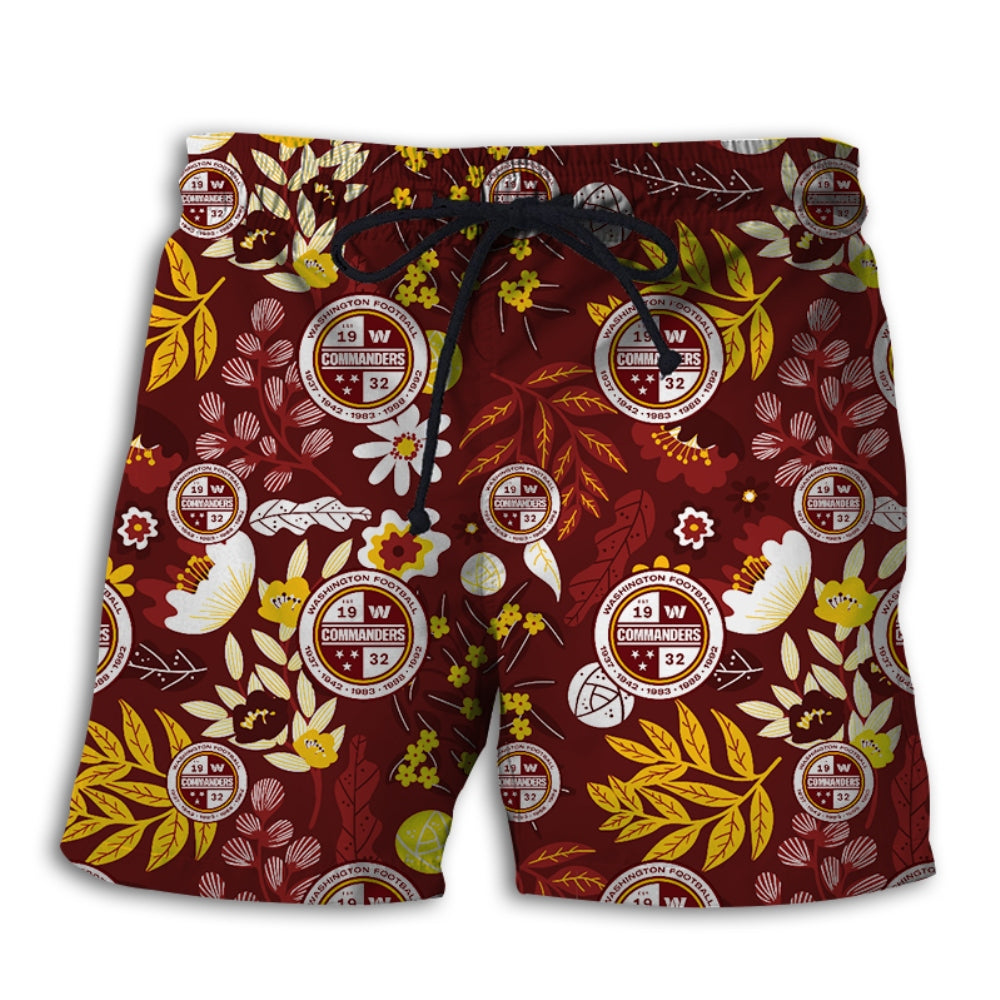 Washington Commanders Aloha Hawaiian Shorts