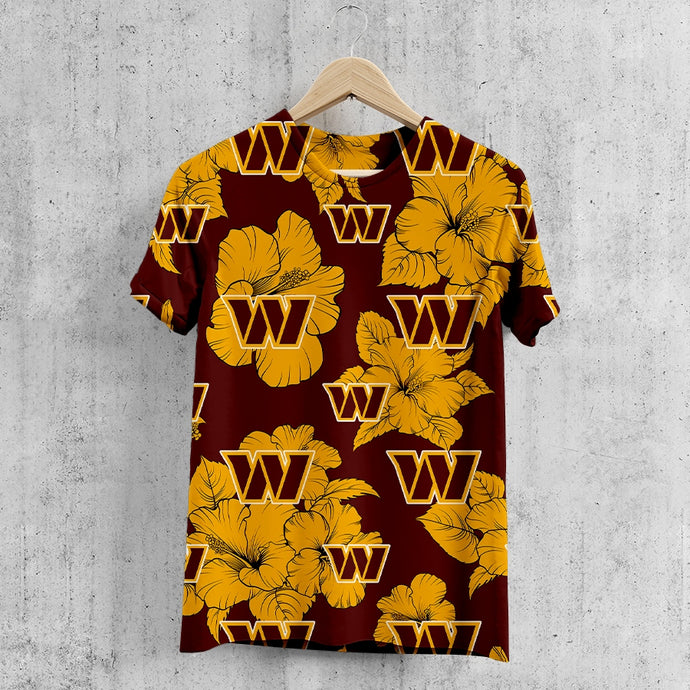 Washington Commanders Tropical Floral T-Shirt