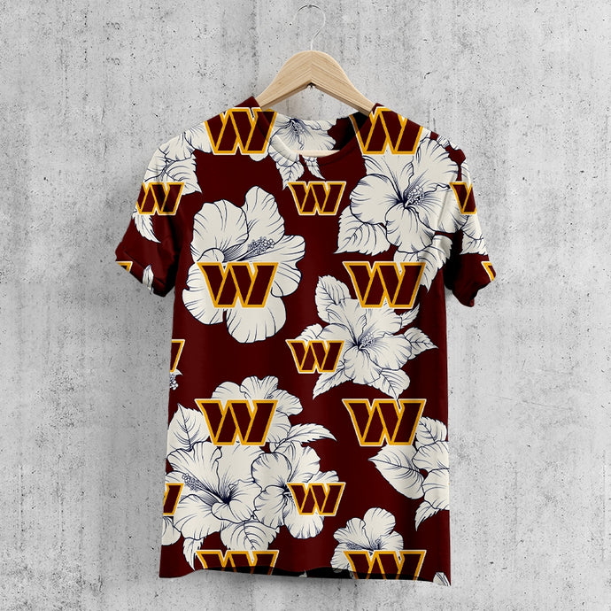 Washington Commanders Tropical Floral T-Shirt