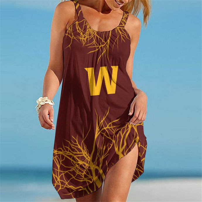 Washington Commanders Women Casual Beach Dress