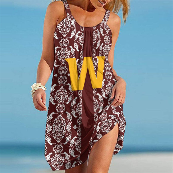 Washington Commanders Women Casual Beach Dress