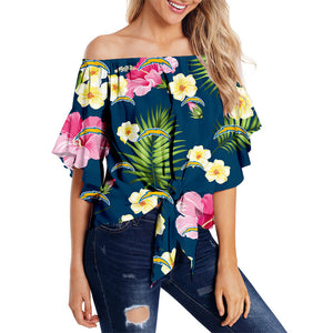 Los Angeles Chargers Summer Floral Strapless Shirt