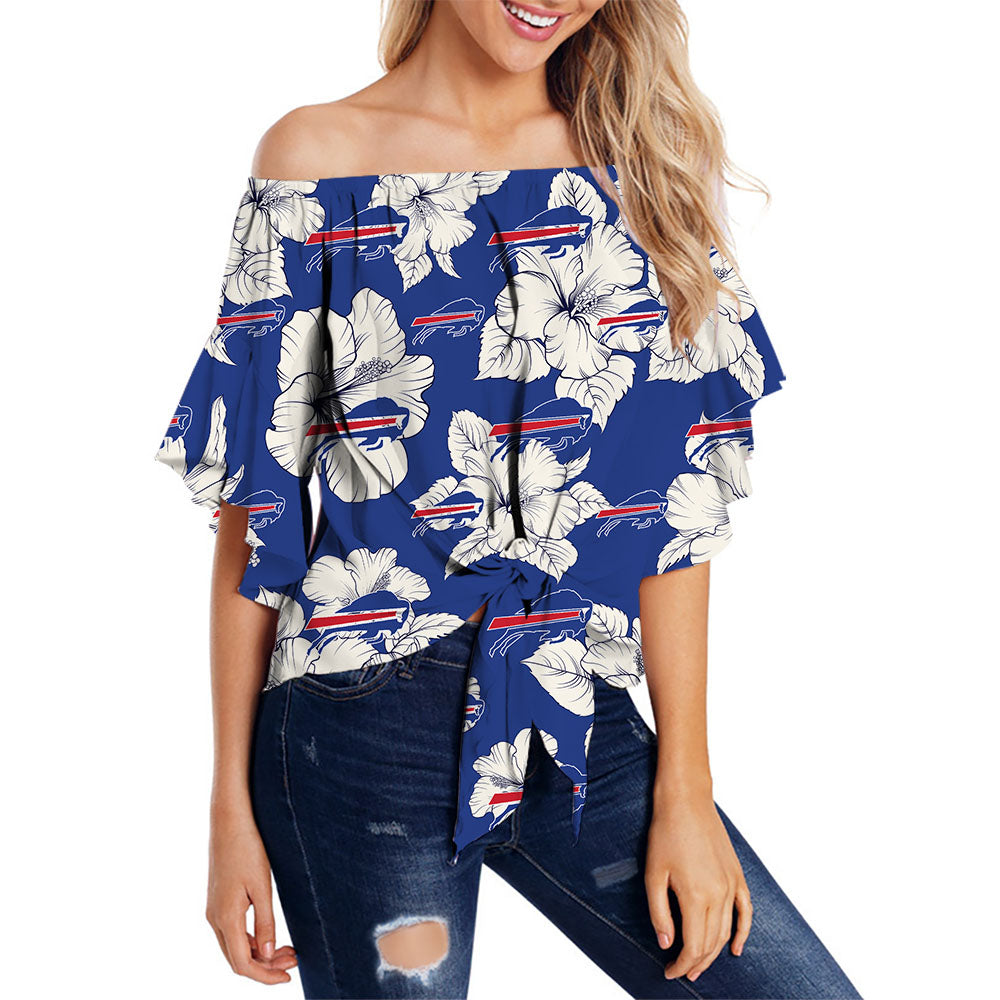 Buffalo Bills Women Tropical Floral Strapless Shirt – SportsDexter
