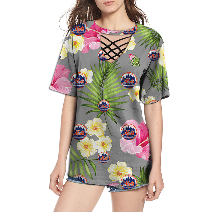 New York Mets Summer Floral T-Shirt