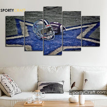 Load image into Gallery viewer, Dallas Cowboys Football &amp; Helmet Wall Canvas 3