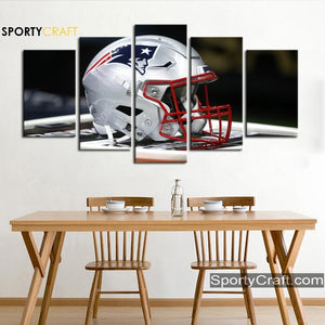 New England Patriots Helmet Wall Canvas