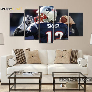 Tom Brady England Patriots Wall Art Canvas