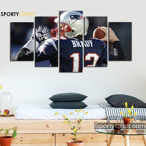Tom Brady England Patriots Wall Art Canvas