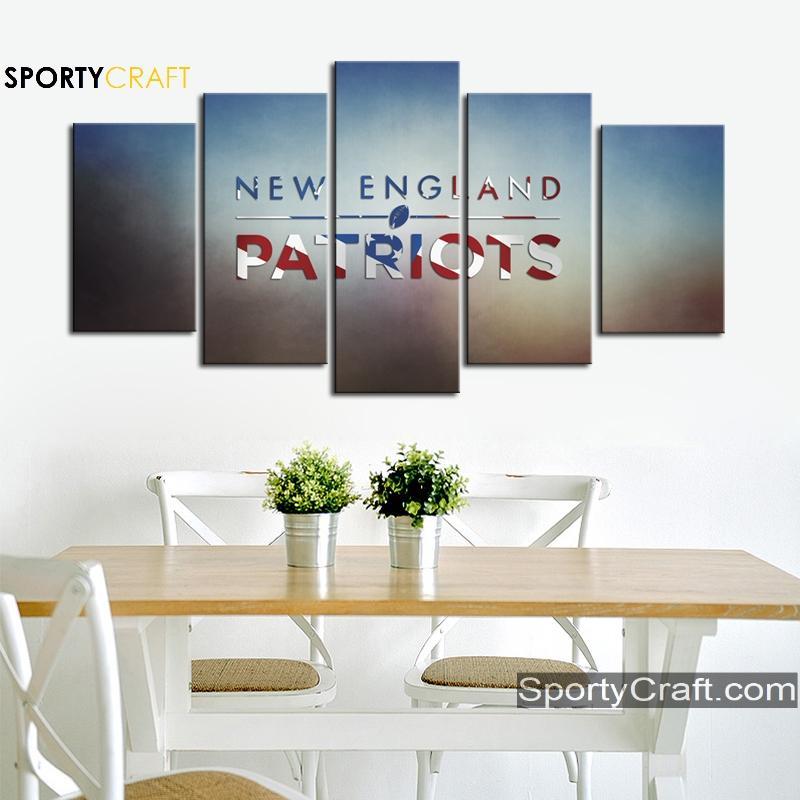 New England Patriots Colorful Wall Canvas