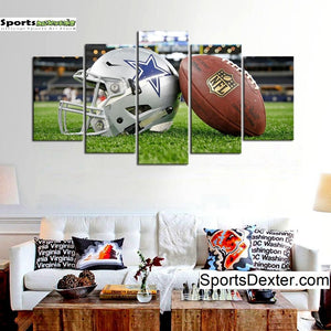 Dallas Cowboys Football & Helmet Wall Canvas 1