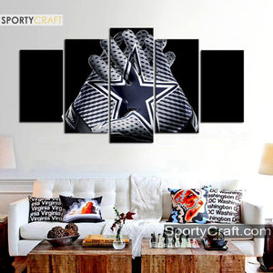 Dallas Cowboys Gloves Wall Canvas