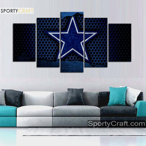 Dallas Cowboys Metal Style Wall Canvas