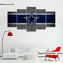Load image into Gallery viewer, Dallas Cowboys Wooden Look Wall Canvas 1