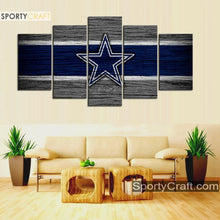 Load image into Gallery viewer, Dallas Cowboys Wooden Look Wall Canvas 1