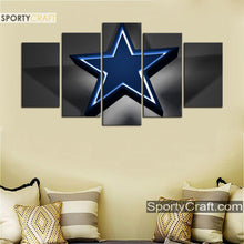 Load image into Gallery viewer, Dallas Cowboys Star Light Wall Canvas