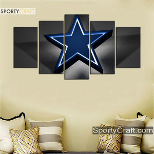 Dallas Cowboys Star Light Wall Canvas