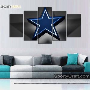 Dallas Cowboys Star Light Wall Canvas