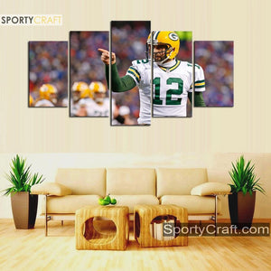 Aaron Rodgers Green Bay Packers Wall Canvas 1