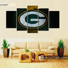 Load image into Gallery viewer, Green Bay Packers Metal Look Wall Canvas 1