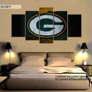 Green Bay Packers Metal Look Wall Canvas 1