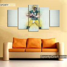 Load image into Gallery viewer, Aaron Rodgers Green Bay Packers Sketch Wall Canvas