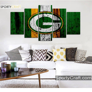 Green Bay Packers Rough Sign Wall Canvas 1