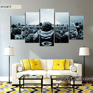 Green Bay Packers Snow Game Wall Canvas 1