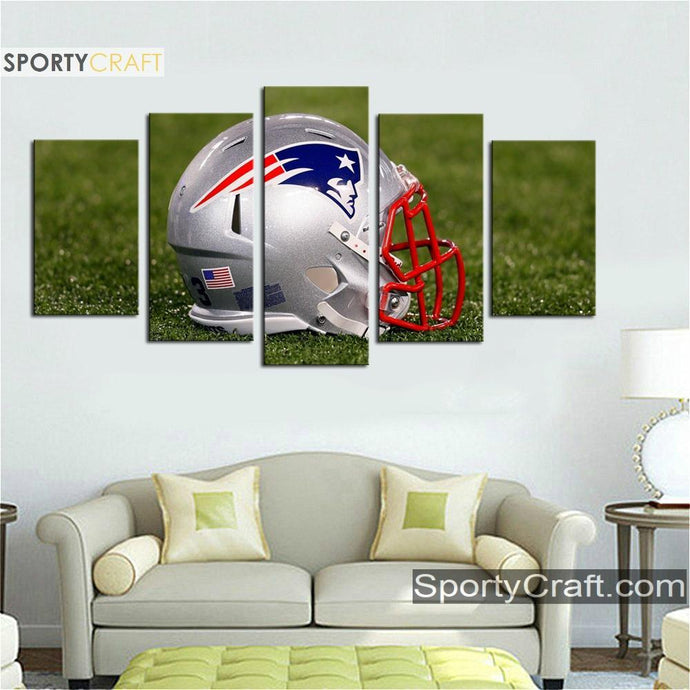 New England Patriots Helmet Wall Canvas
