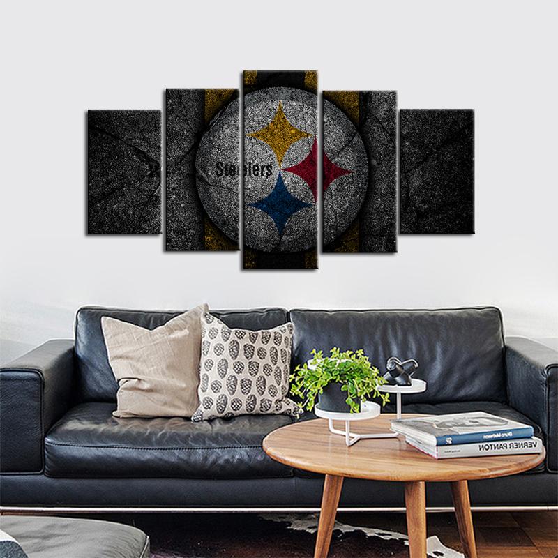 Pittsburgh Steelers Rock Style 5 Pieces Painting Canvas
