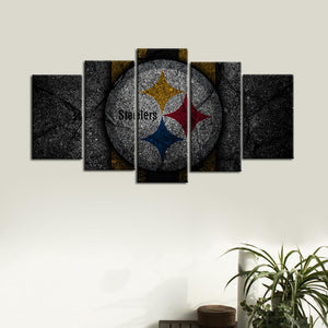 Pittsburgh Steelers Rock Style 5 Pieces Painting Canvas
