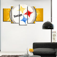 Load image into Gallery viewer, Pittsburgh Steelers Paint Splash Wall Canvas 1