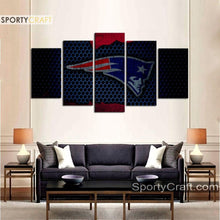 Load image into Gallery viewer, New England Patriots Metal Style Wall Canvas