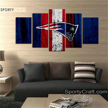 Load image into Gallery viewer, New England Patriots Rough Style Wall Canvas 1