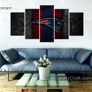 New England Patriots Rock Style Wall Canvas 1