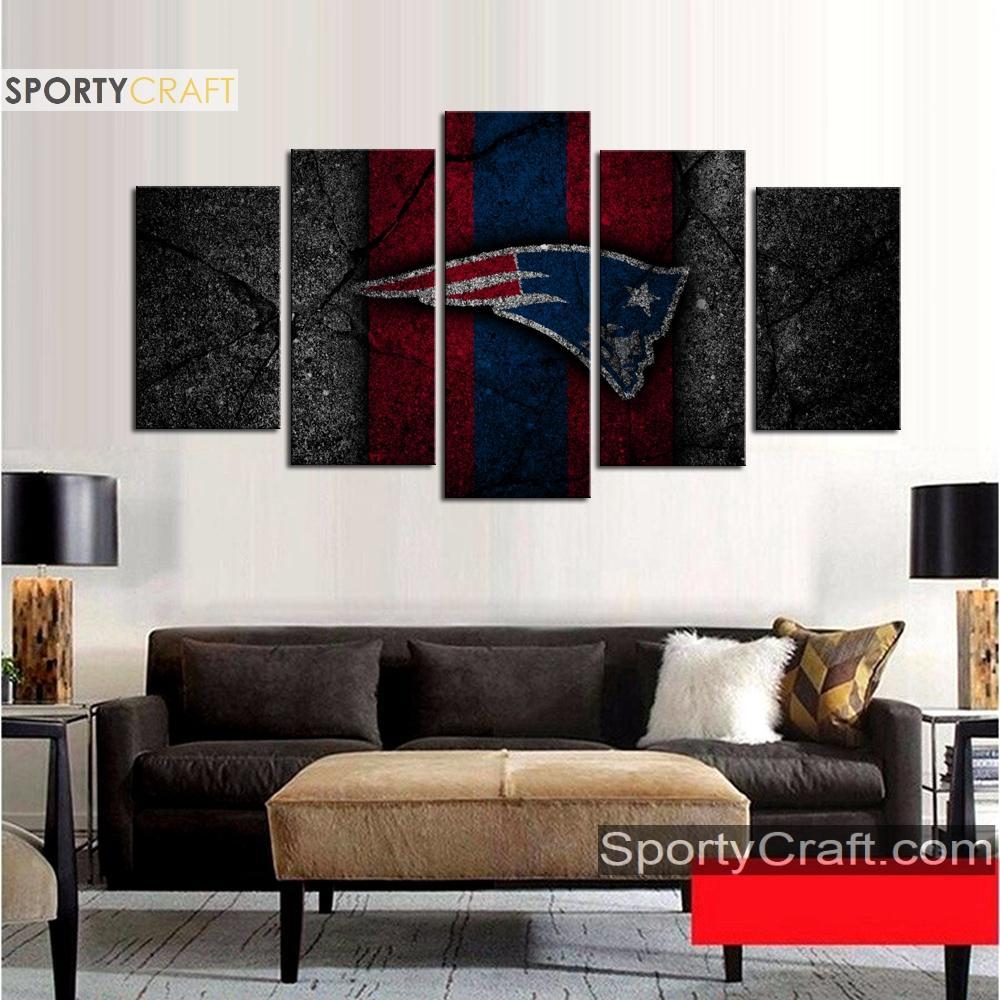 New England Patriots Rock Style Wall Canvas 1