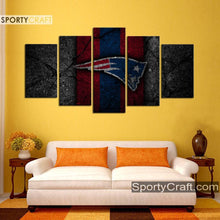 Load image into Gallery viewer, New England Patriots Rock Style Wall Canvas 1