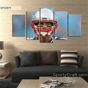Tom Brady Look New England Patriots Wall Canvas 1