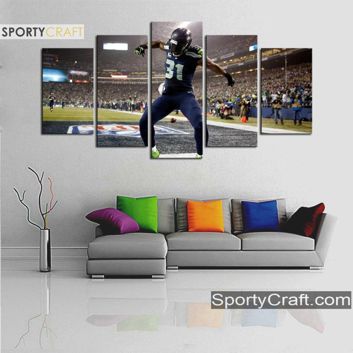 Seattle Sea Hawks Kam Chancellor 5 Pieces Canvas