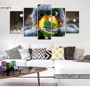 Seattle Seahawks Mascot Wall Canvas