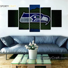 Load image into Gallery viewer, Seattle Seattle Sea Hawks Steal Style 5 Pieces Canvas Canvas