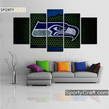 Load image into Gallery viewer, Seattle Seattle Sea Hawks Steal Style 5 Pieces Canvas Canvas 2