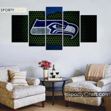 Load image into Gallery viewer, Seattle Seattle Sea Hawks Steal Style 5 Pieces Canvas Canvas 1